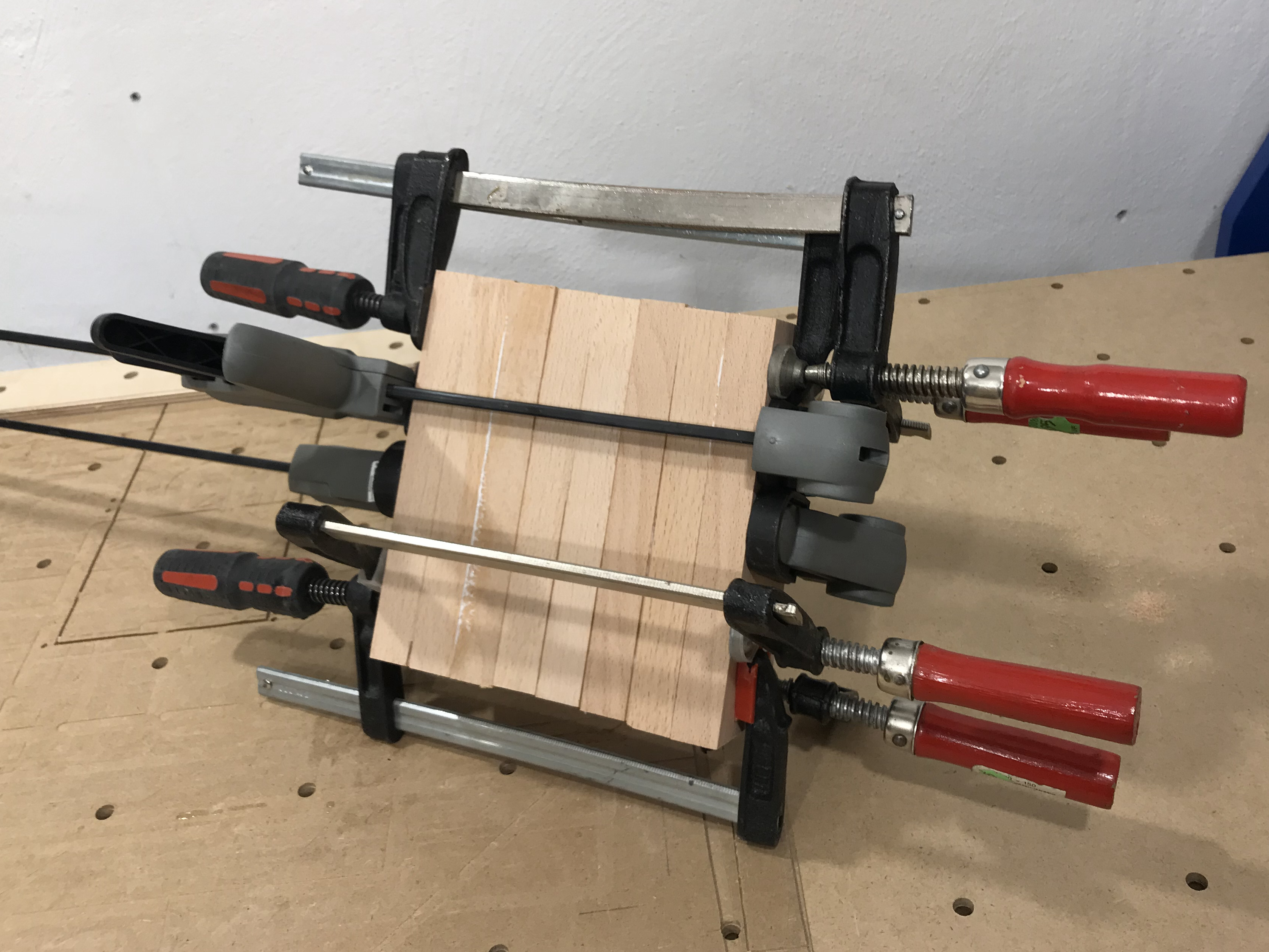 Verleimung der Brettchen