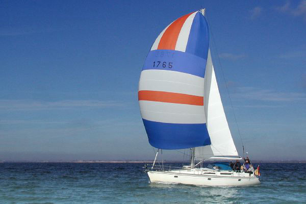 Die Calva unter Spinnaker